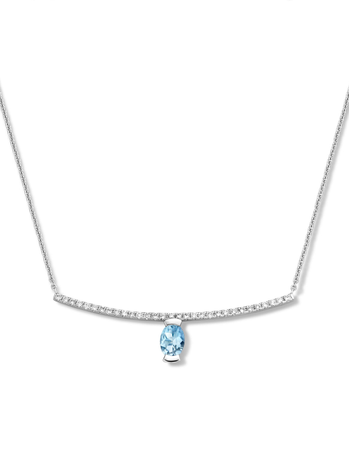 Adeline Straight Oval Necklace