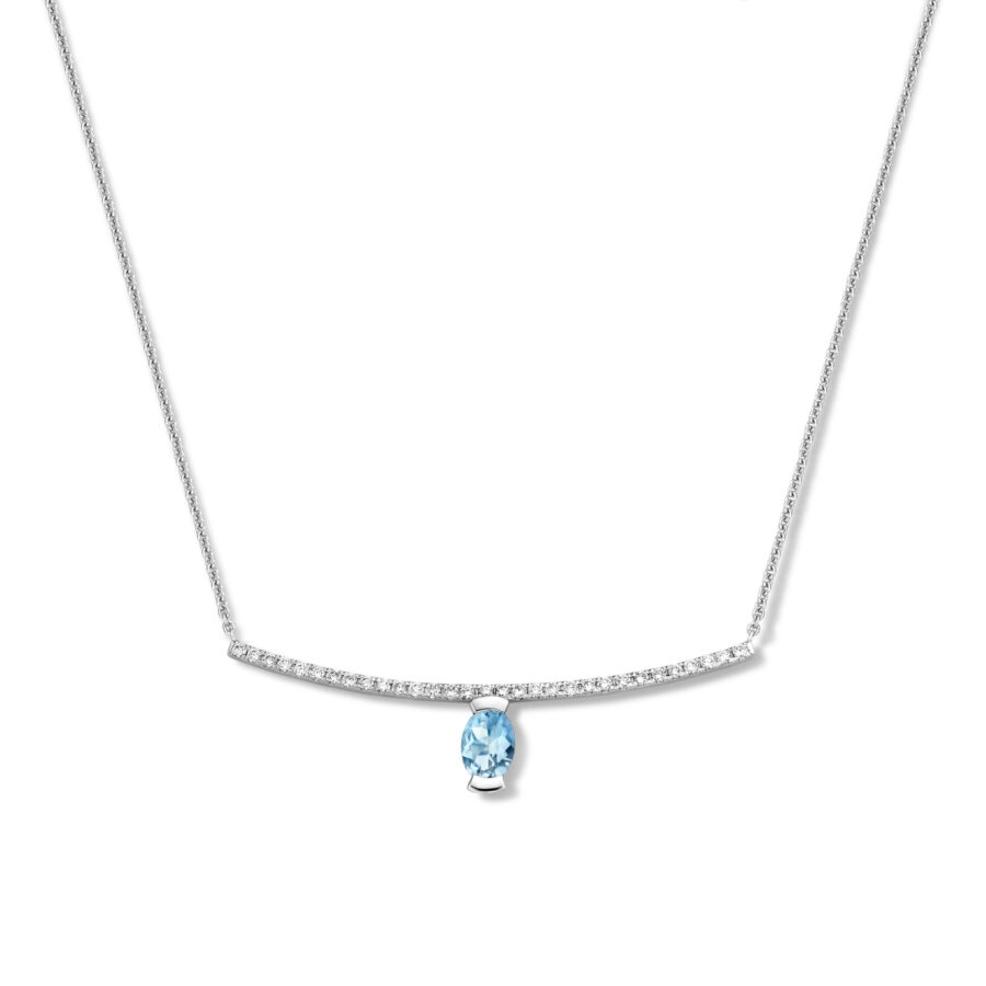 Adeline Straight Oval Necklace
