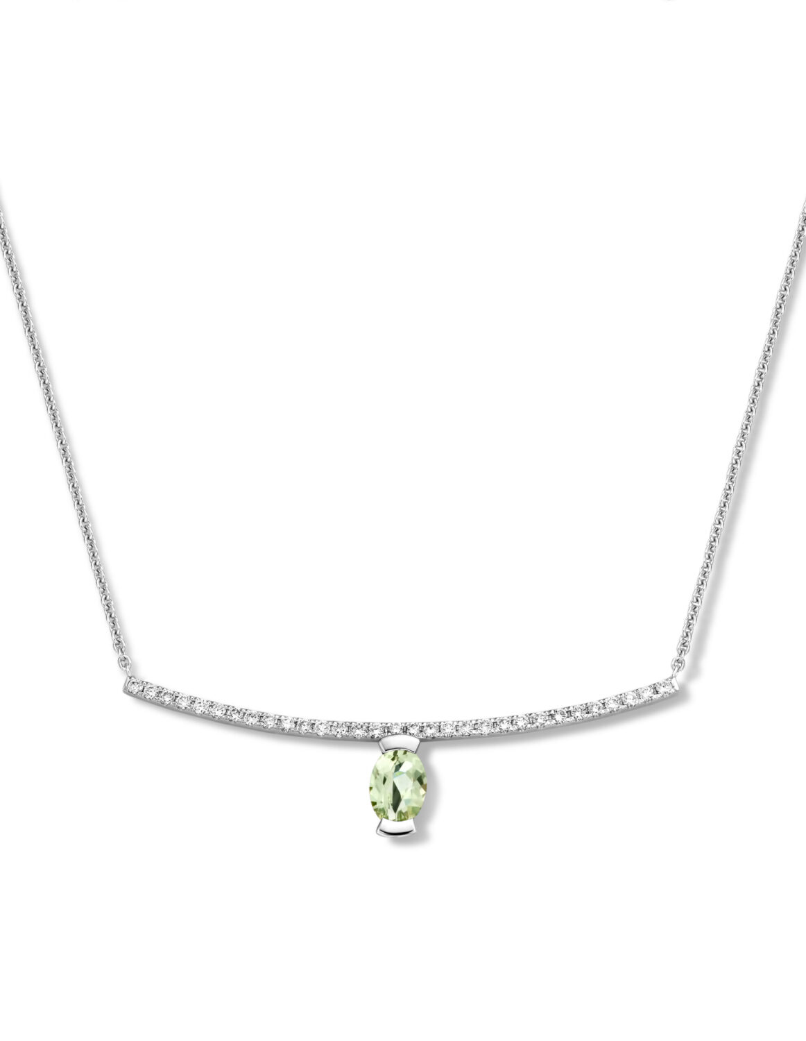 Adeline Straight Oval Necklace