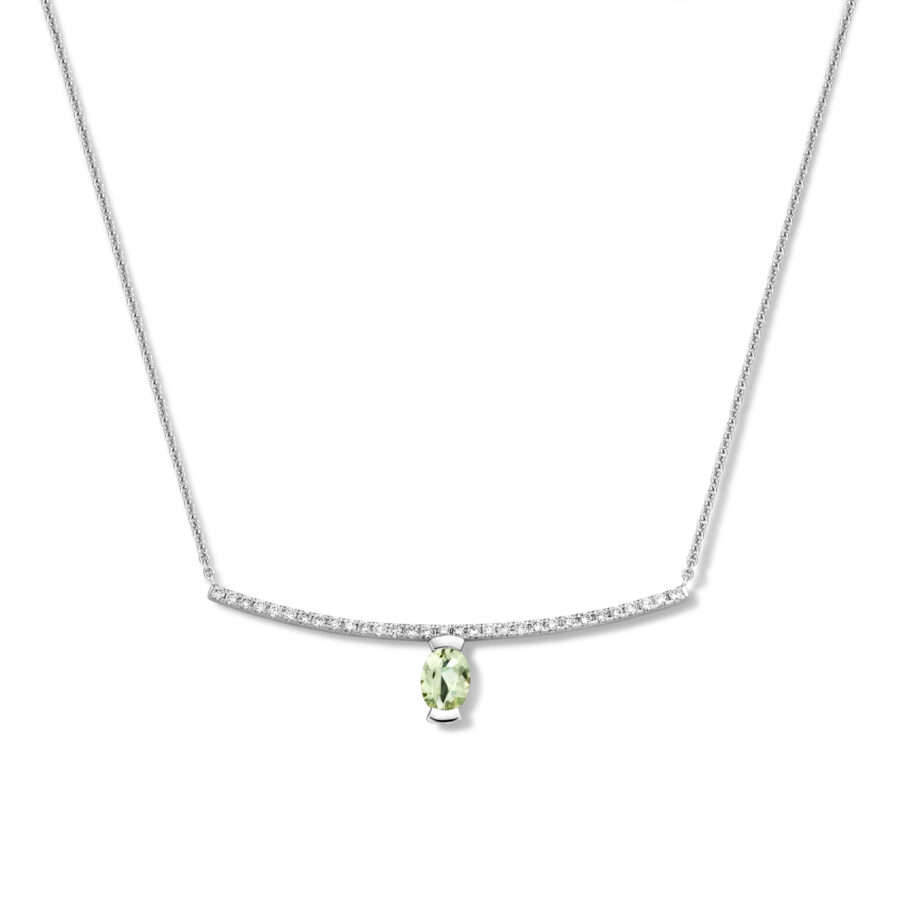 Adeline Straight Oval Necklace