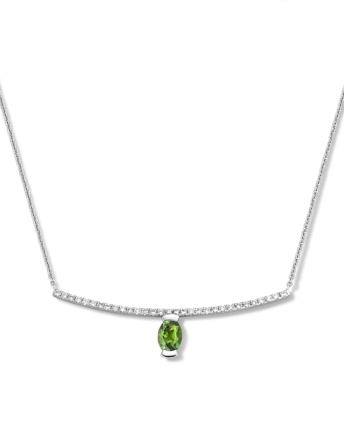 Adeline Straight Oval Necklace