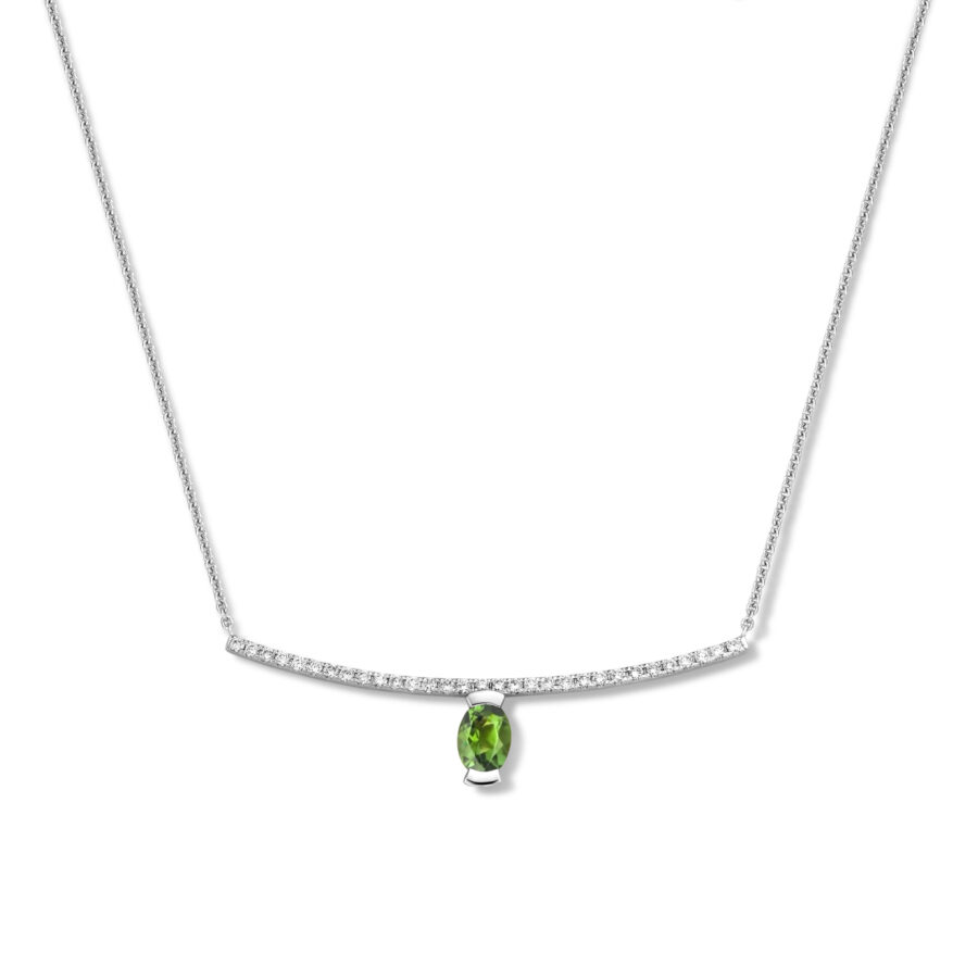 Adeline Straight Oval Necklace