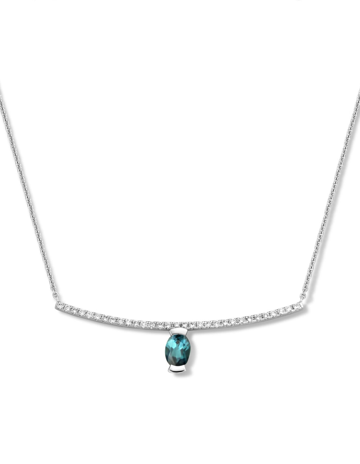 Adeline Straight Oval Necklace