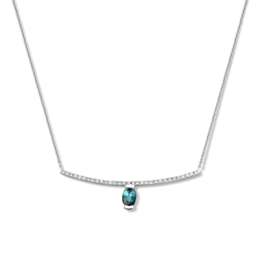 Adeline Straight Oval Necklace