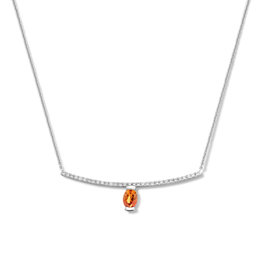 Adeline Straight Oval Necklace