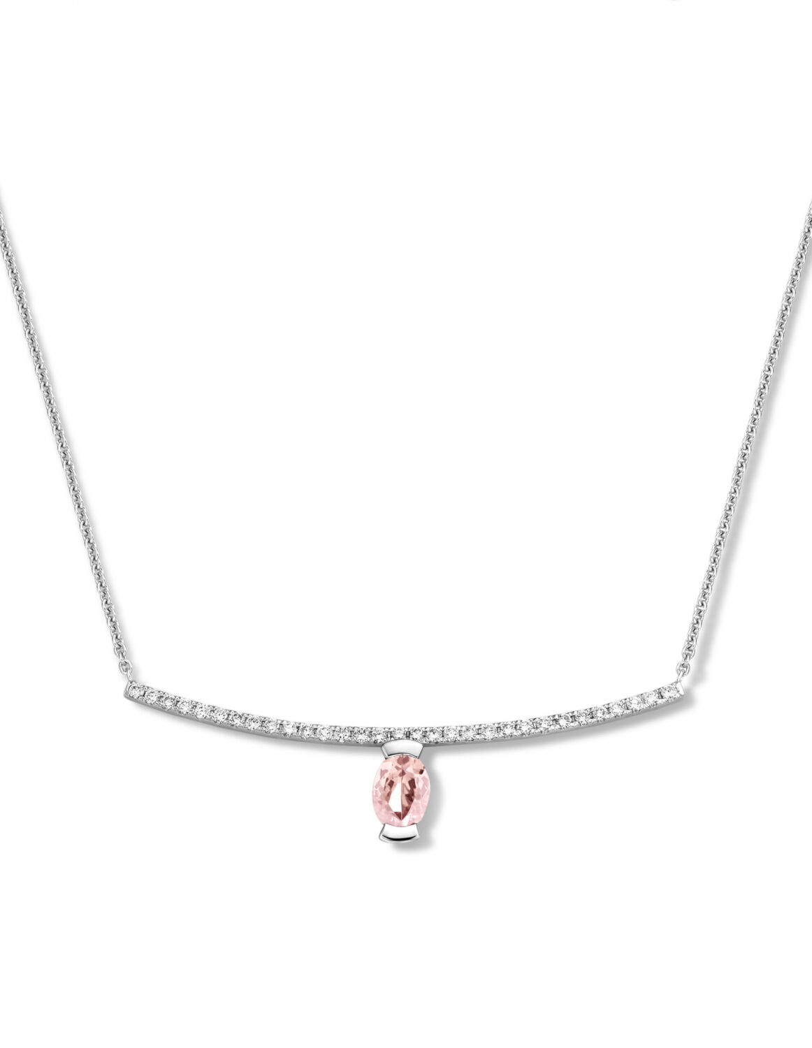 Adeline Straight Oval Necklace