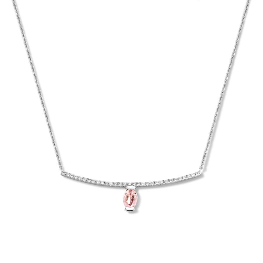 Adeline Straight Oval Necklace