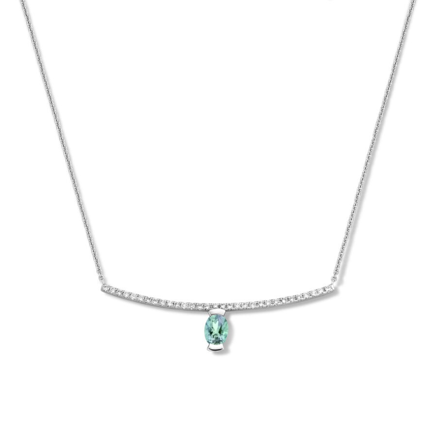Adeline Straight Oval Necklace