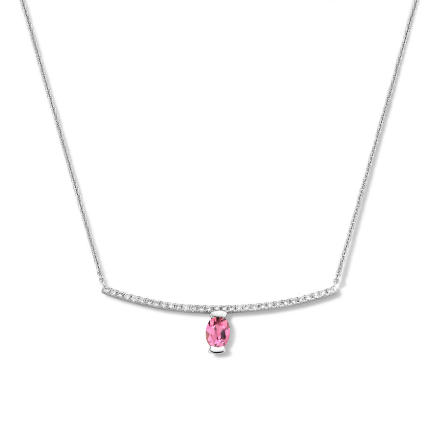 Adeline Straight Oval Necklace