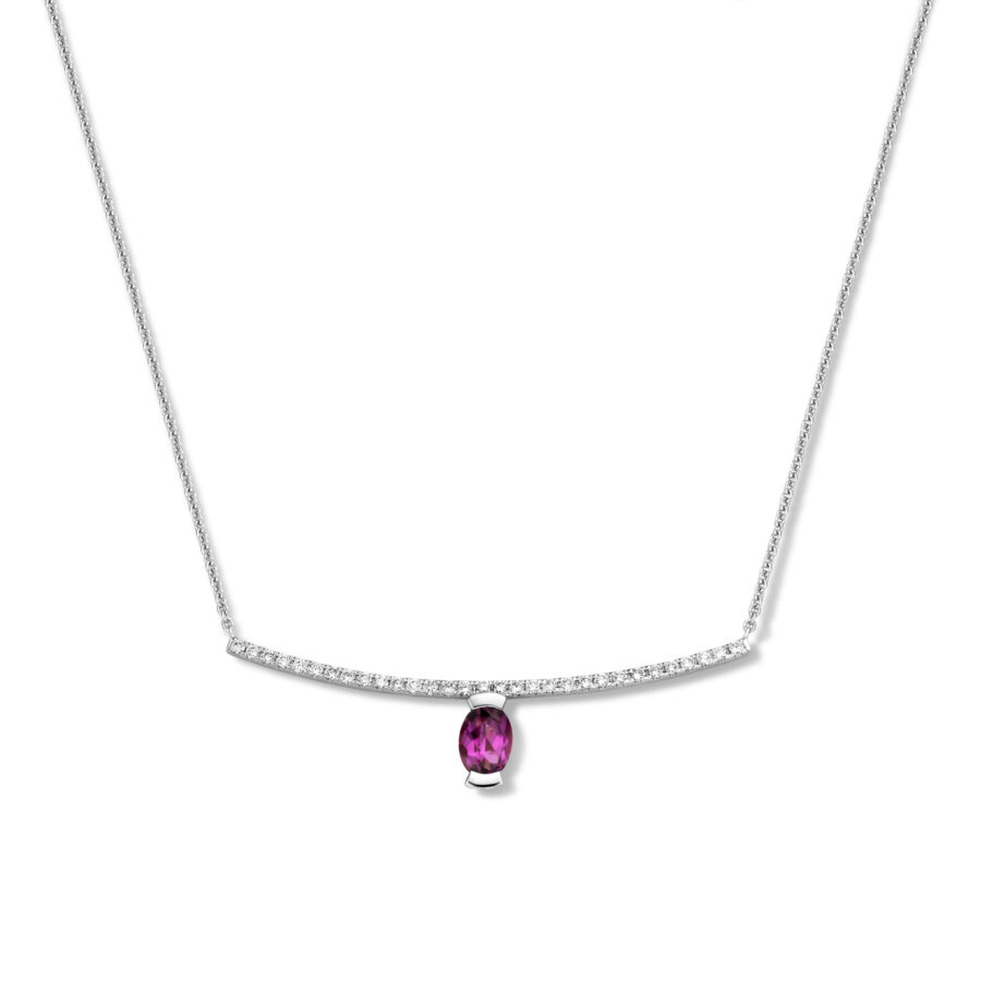 Adeline Straight Oval Necklace