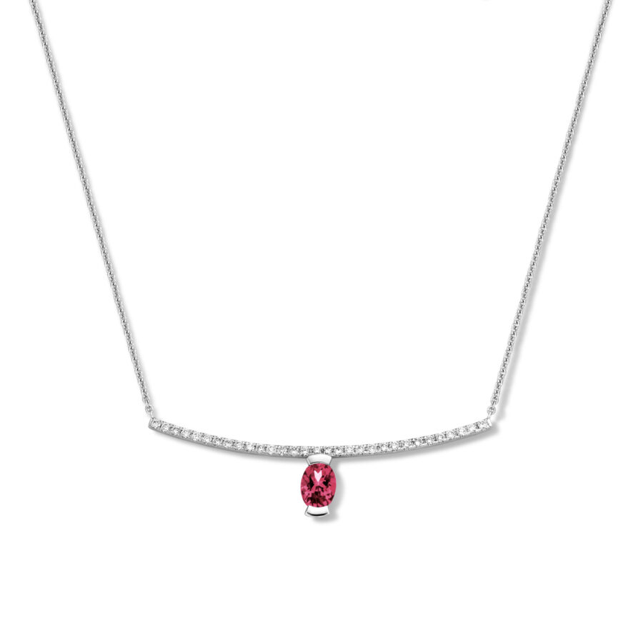 Adeline Straight Oval Necklace