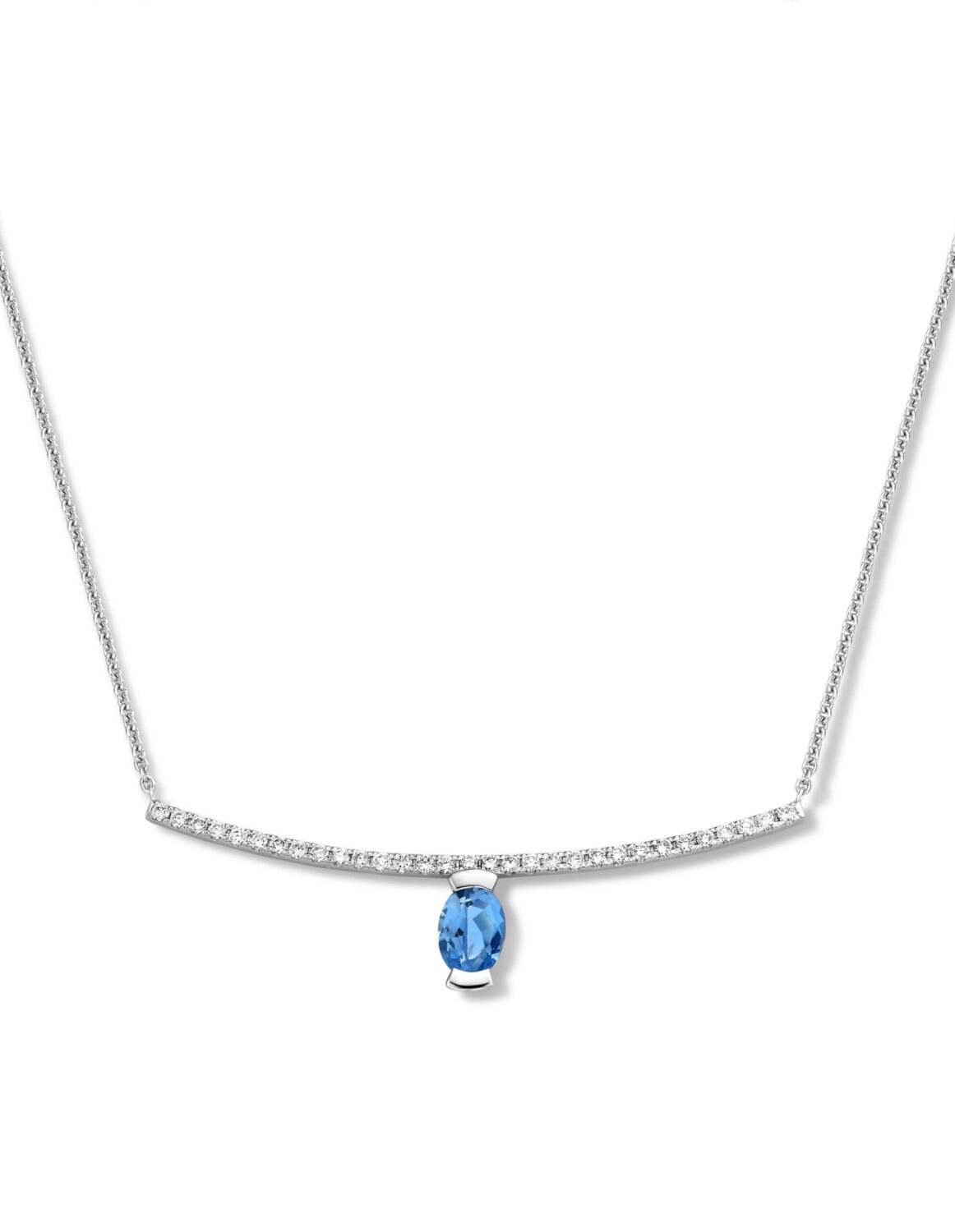 Adeline Straight Oval Necklace