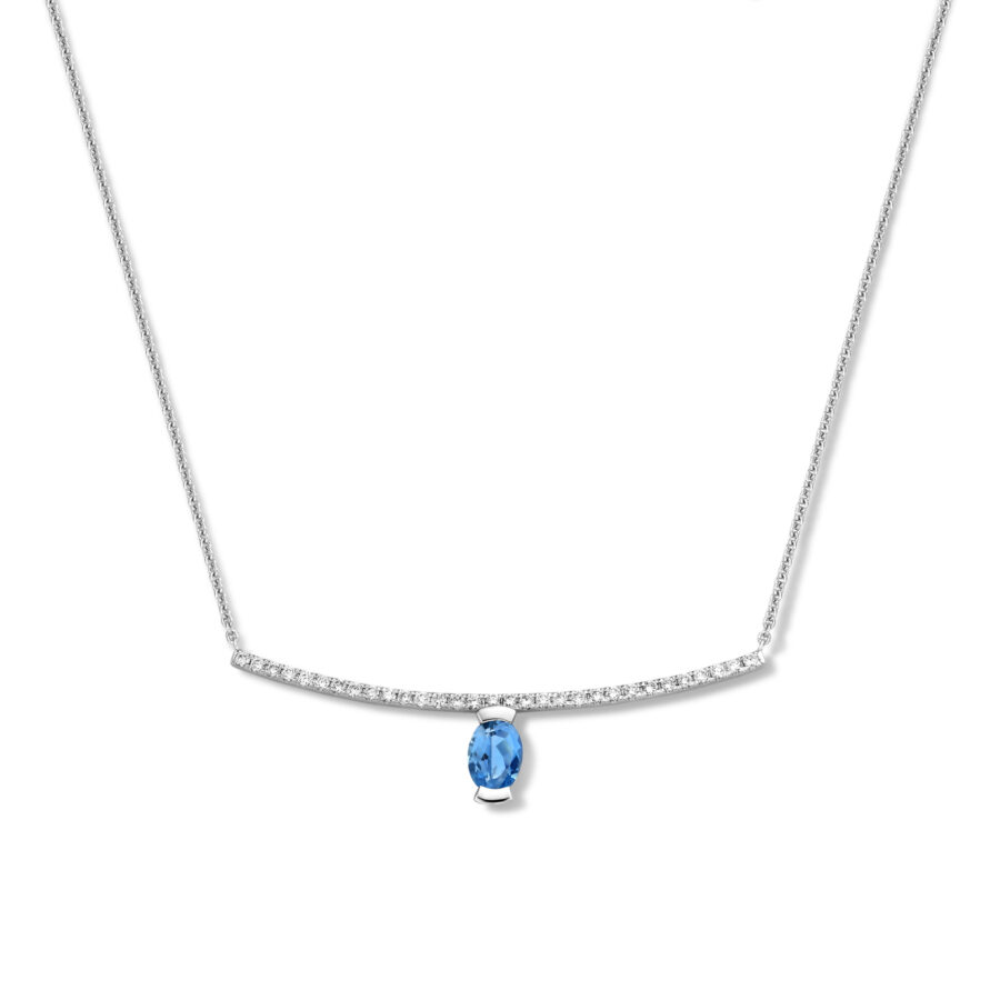 Adeline Straight Oval Necklace