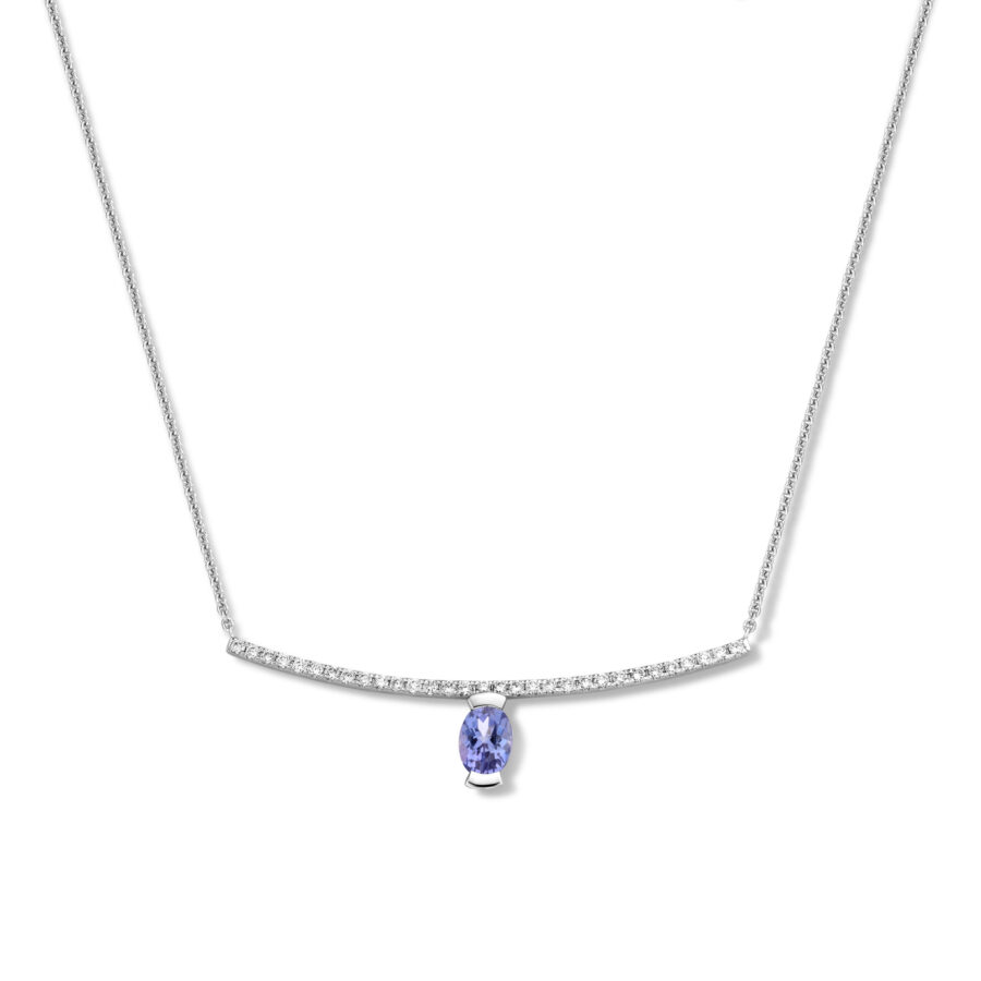 Adeline Straight Oval Necklace