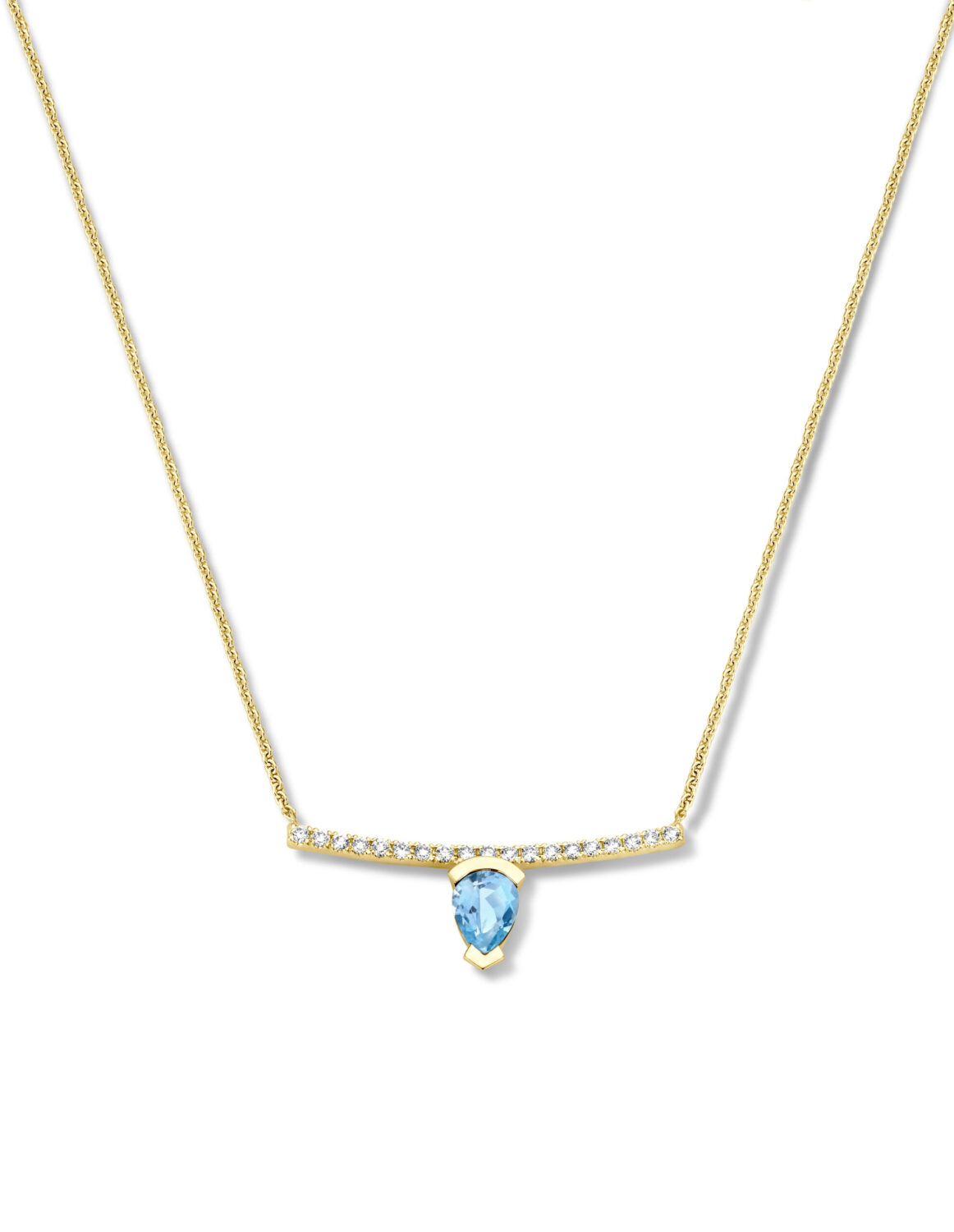 Adeline Straight Pear Necklace