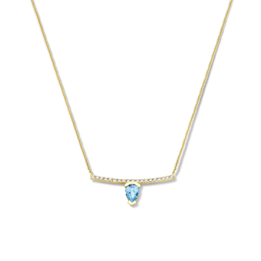 Adeline Straight Pear Necklace