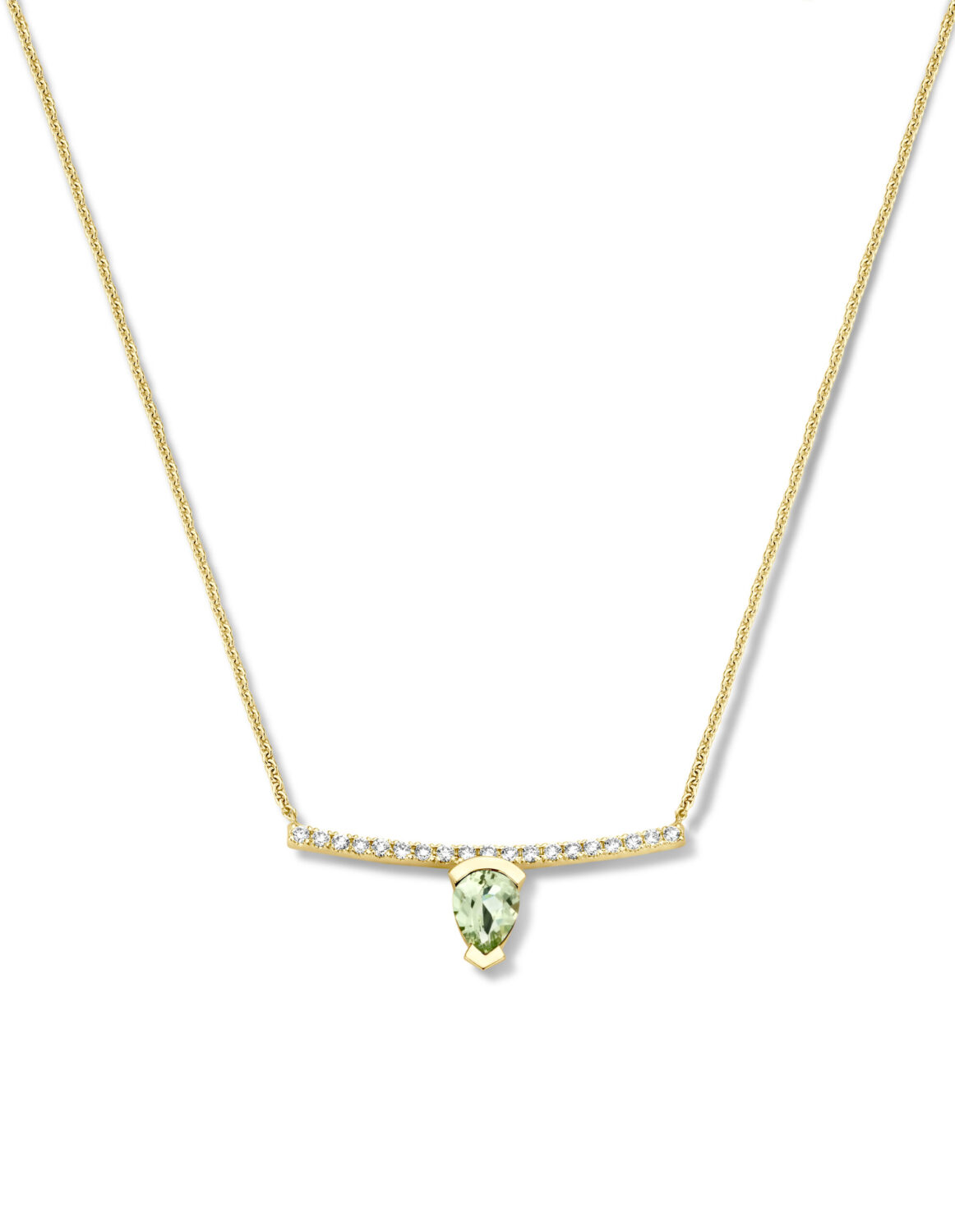 Adeline Straight Pear Necklace