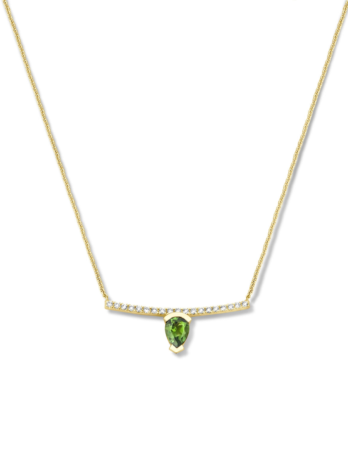 Adeline Straight Pear Necklace