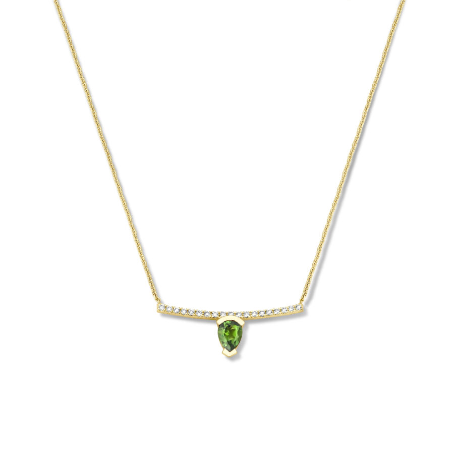 Adeline Straight Pear Necklace