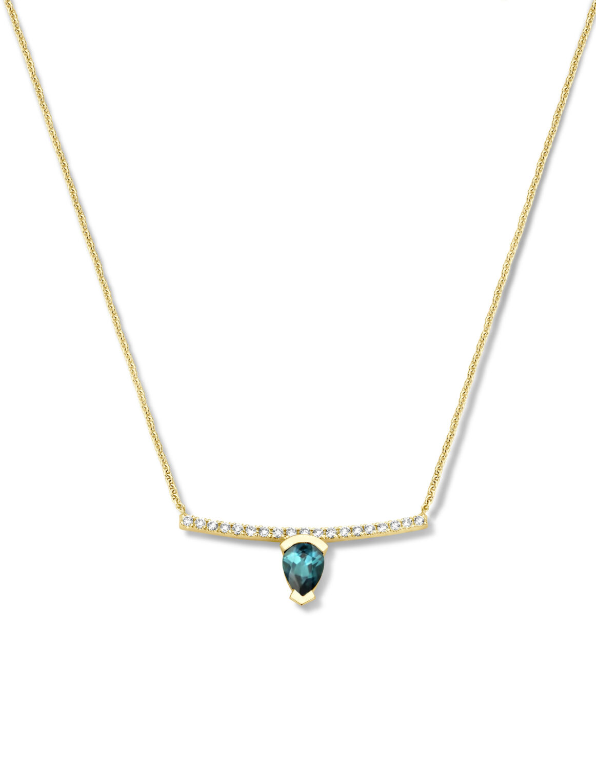 Adeline Straight Pear Necklace