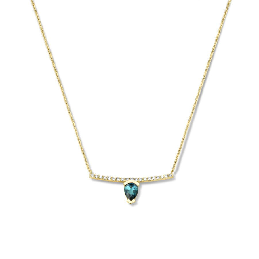 Adeline Straight Pear Necklace