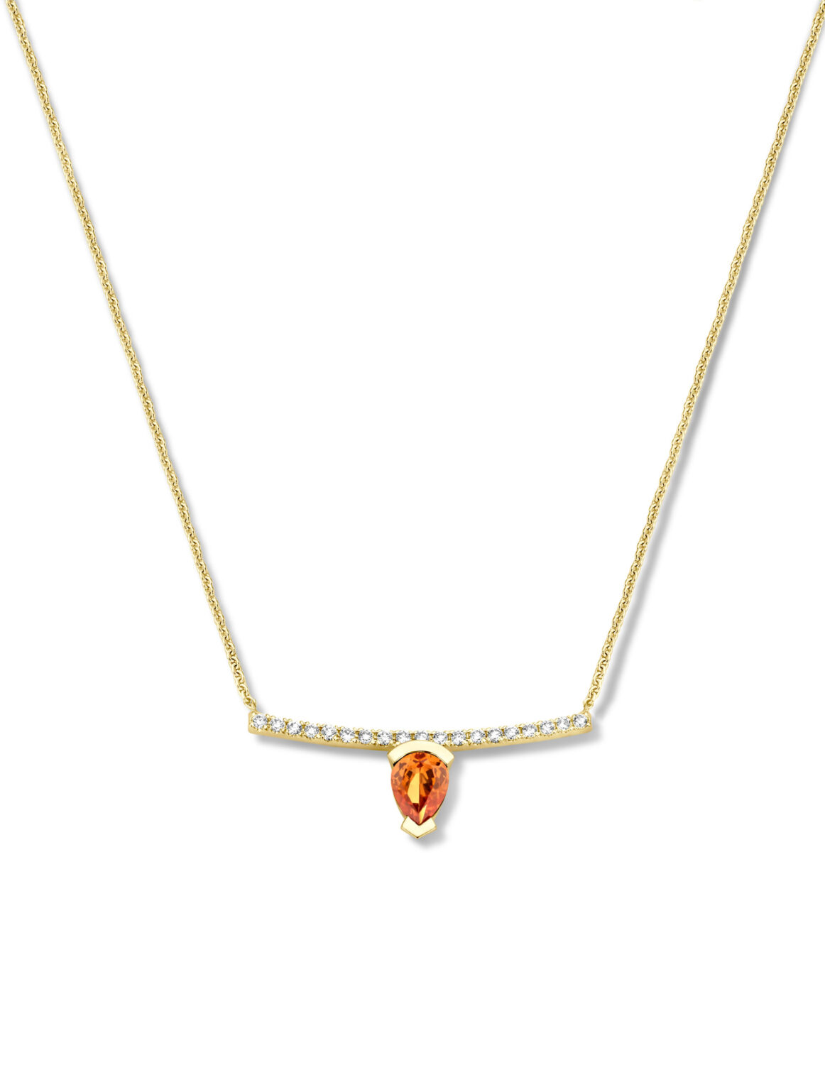 Adeline Straight Pear Necklace