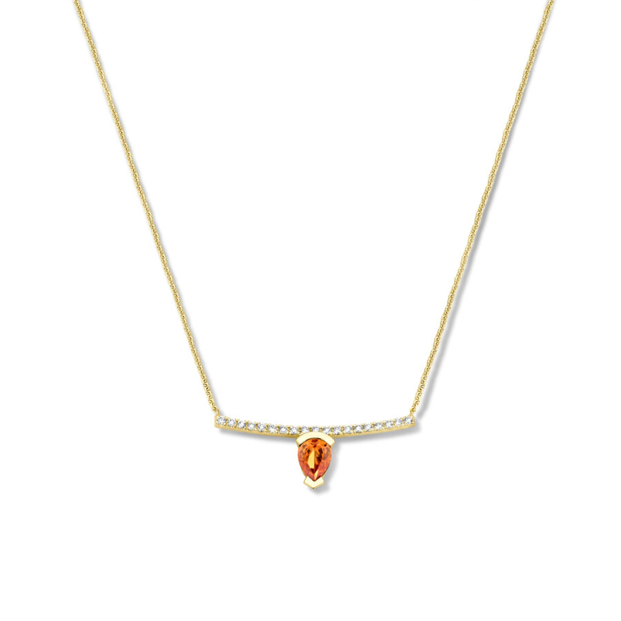 Adeline Straight Pear Necklace