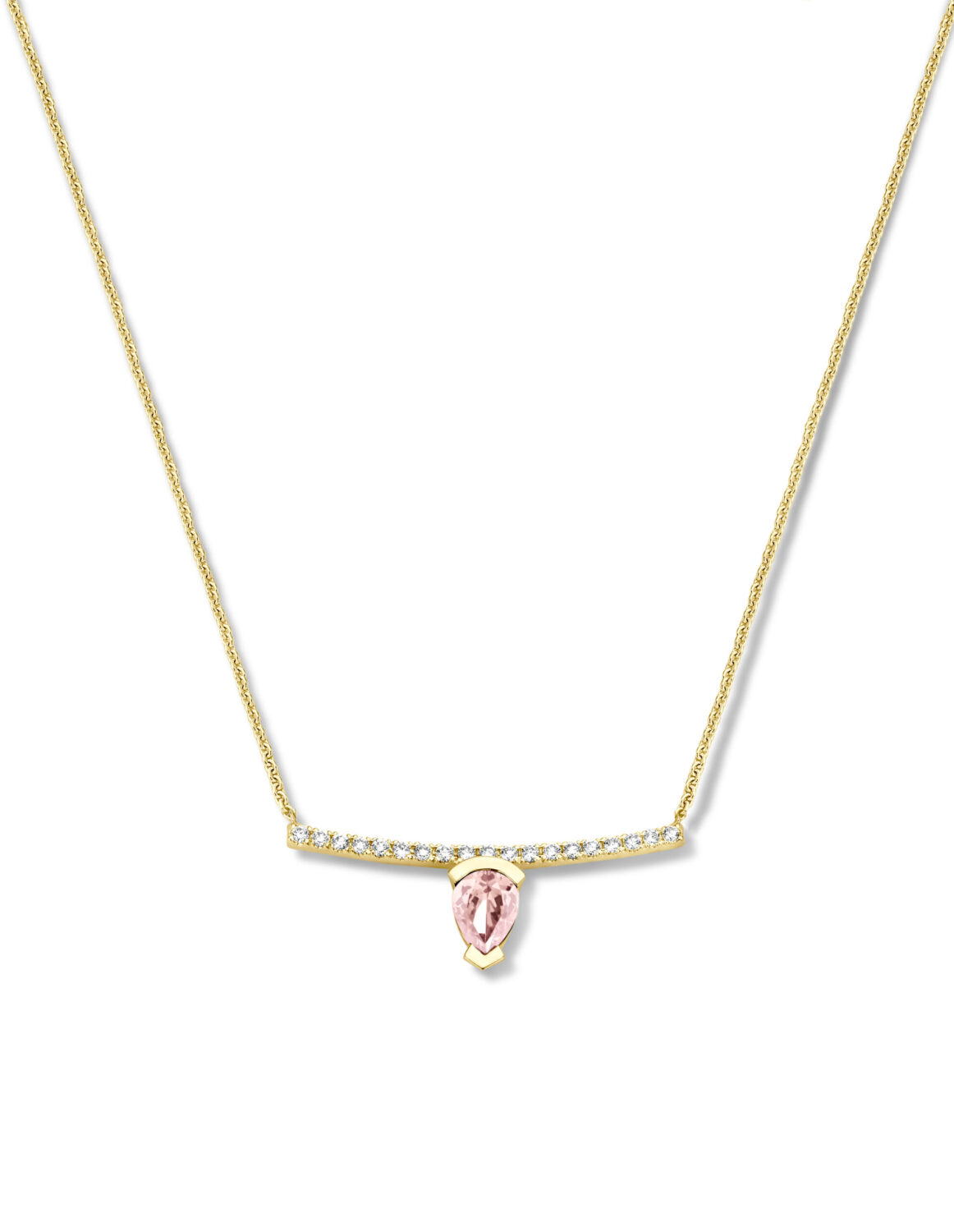 Adeline Straight Pear Necklace