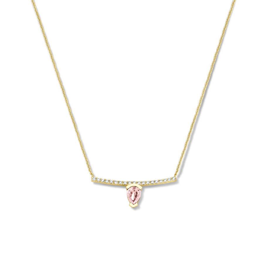 Adeline Straight Pear Necklace