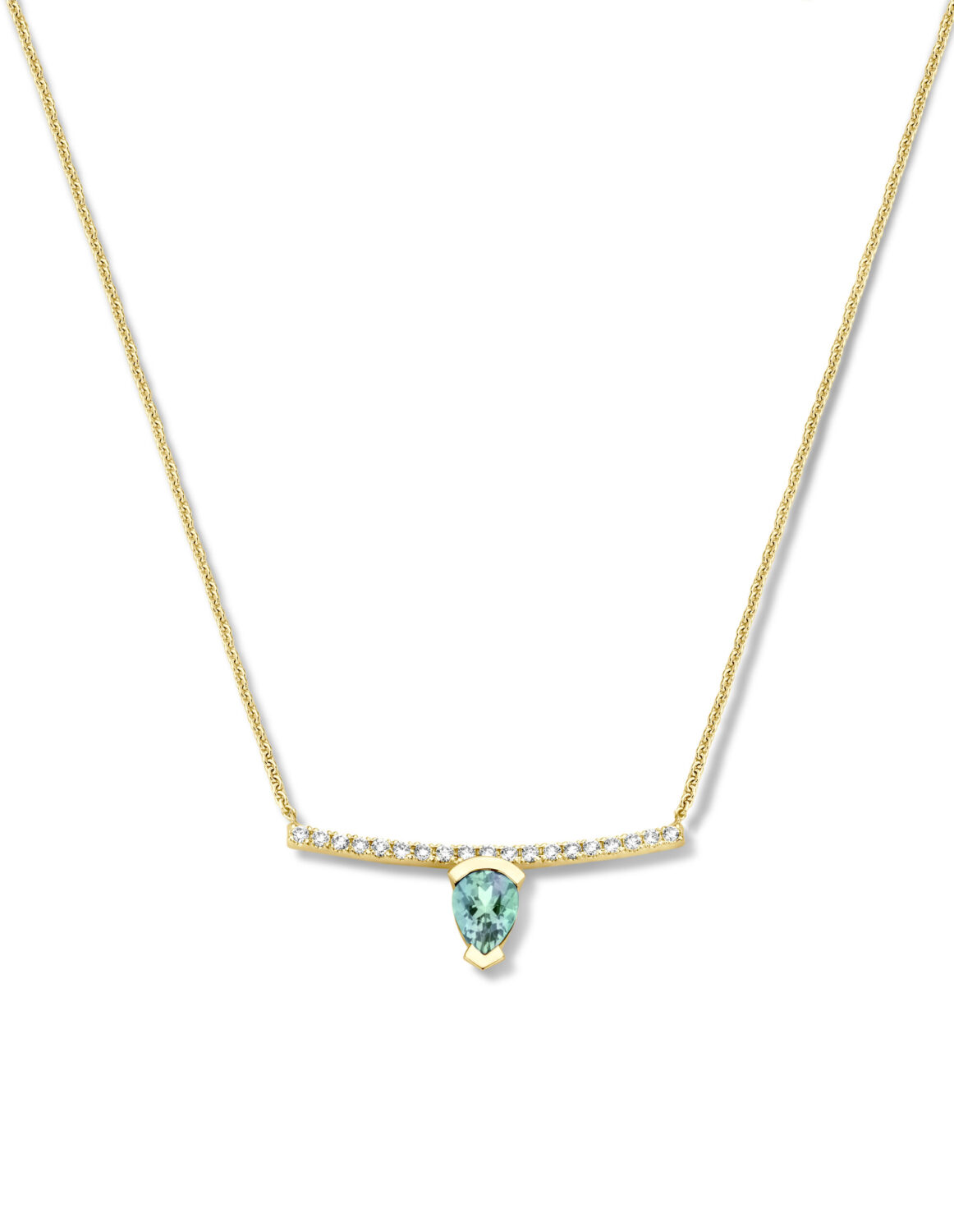 Adeline Straight Pear Necklace