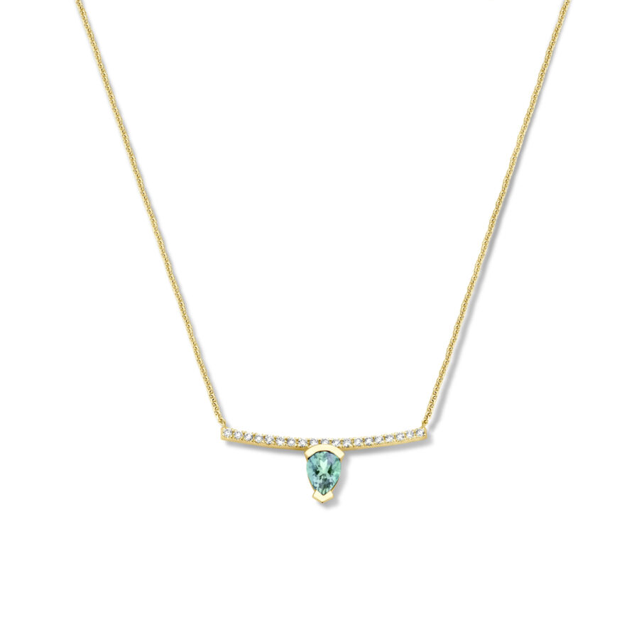 Adeline Straight Pear Necklace