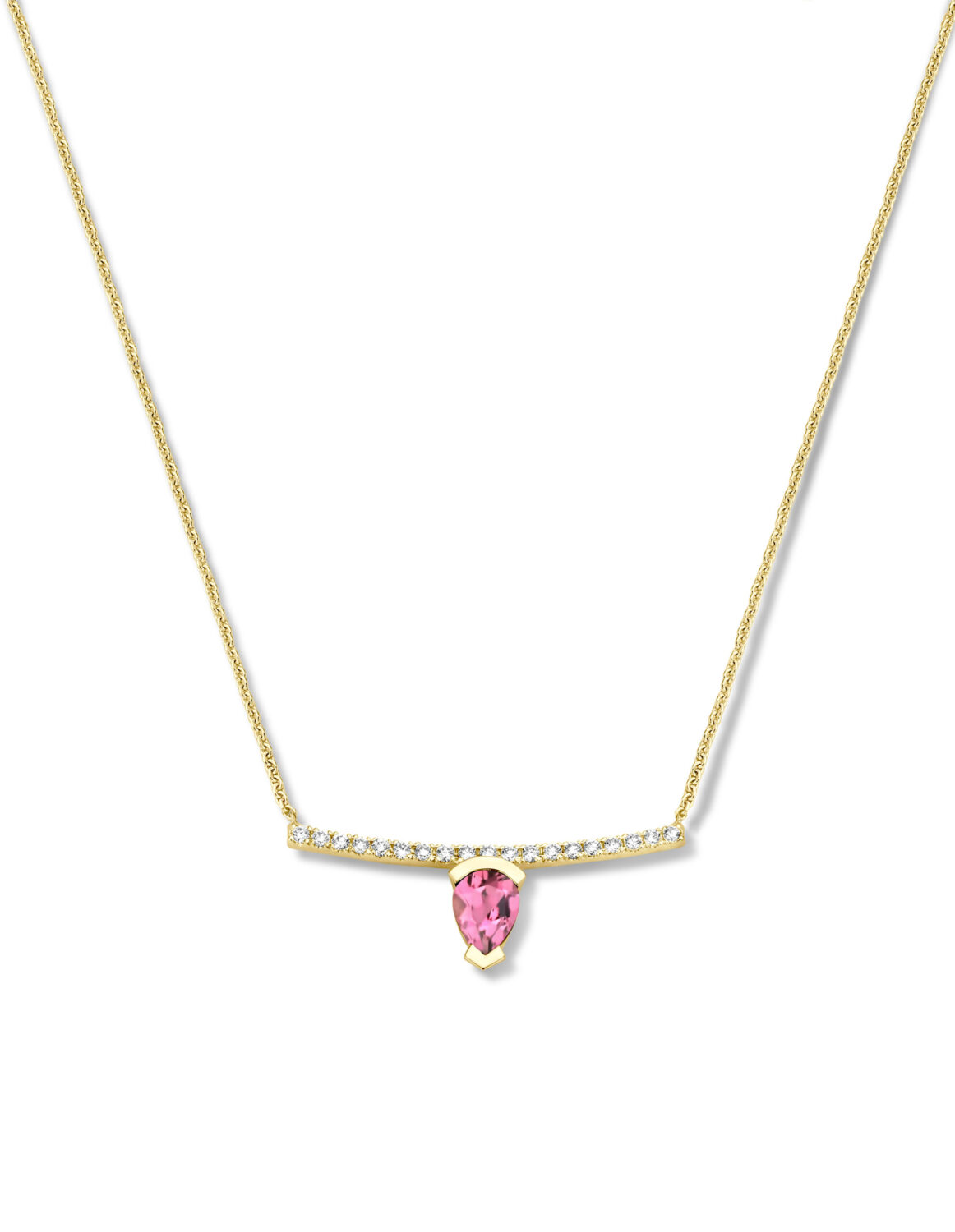 Adeline Straight Pear Necklace