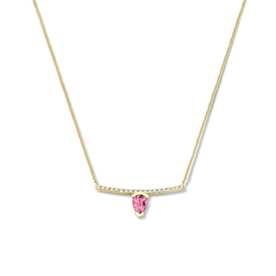 Adeline Straight Pear Necklace