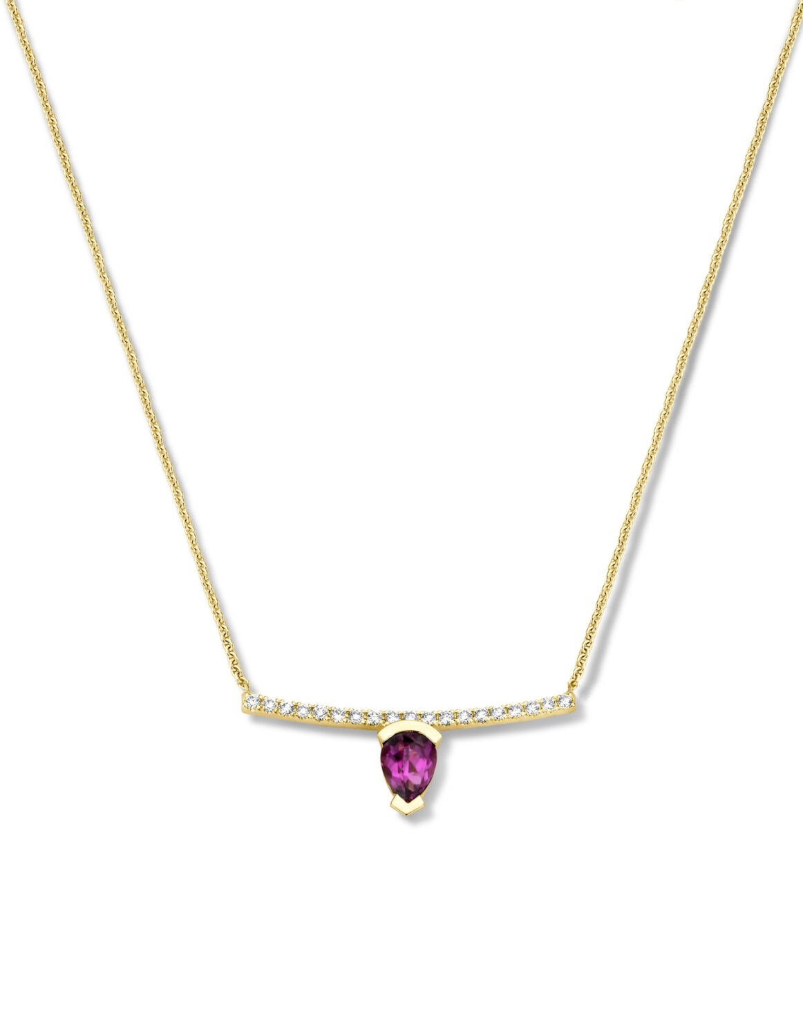 Adeline Straight Pear Necklace