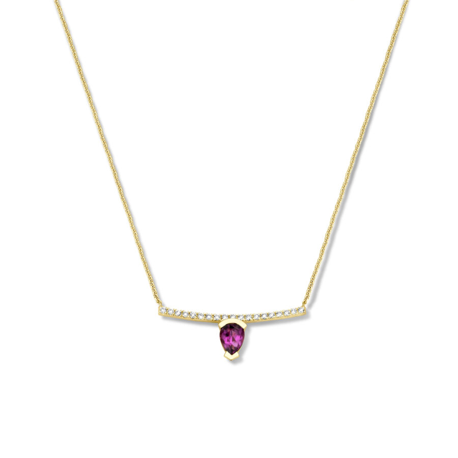 Adeline Straight Pear Necklace