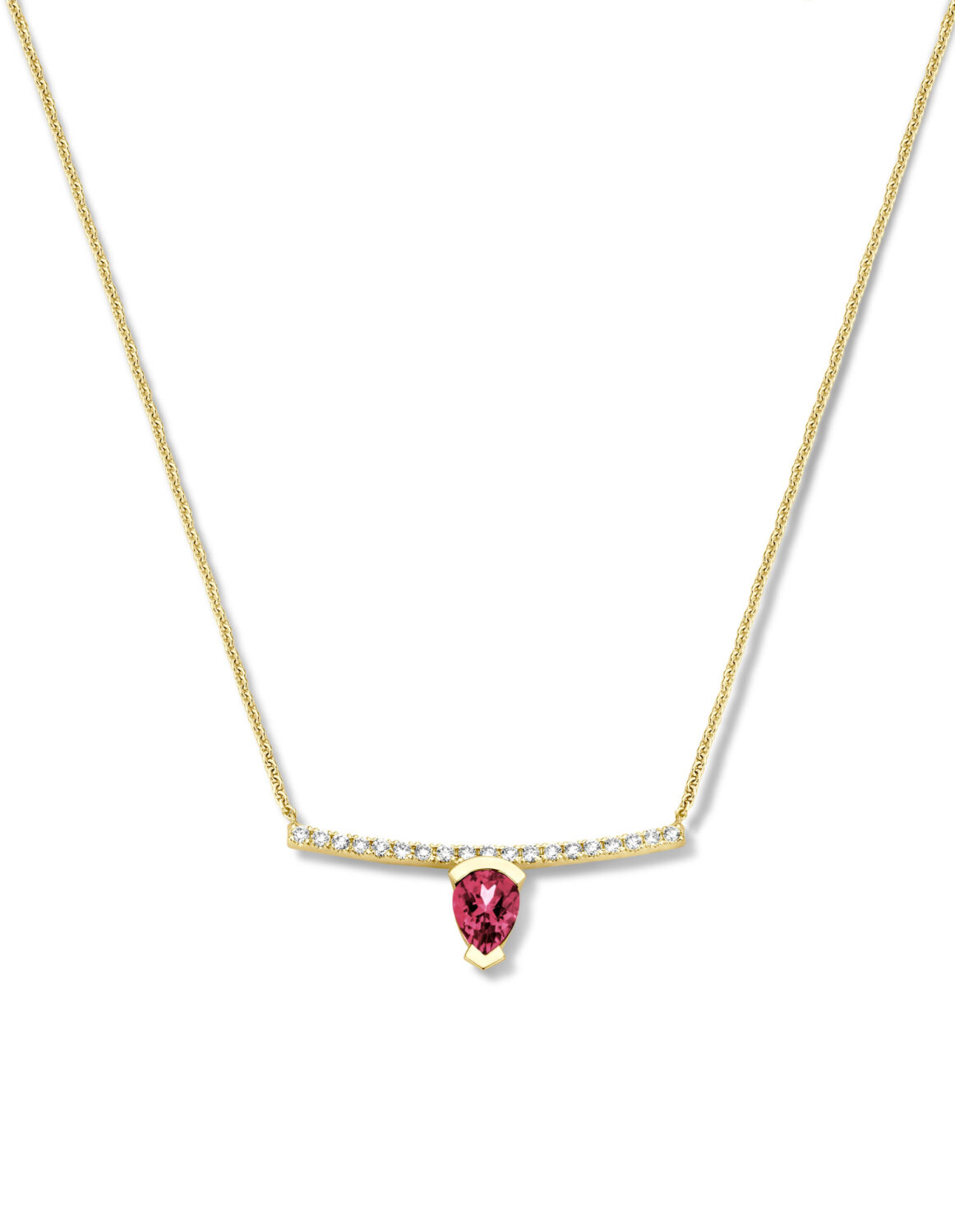 Adeline Straight Pear Necklace