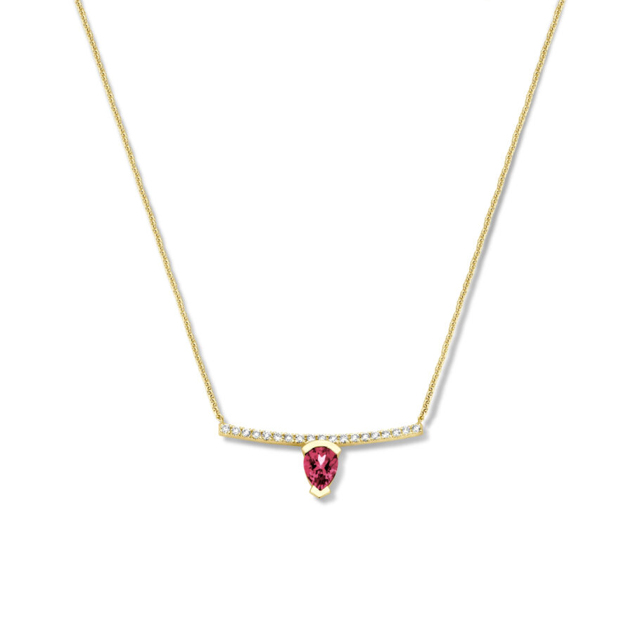 Adeline Straight Pear Necklace