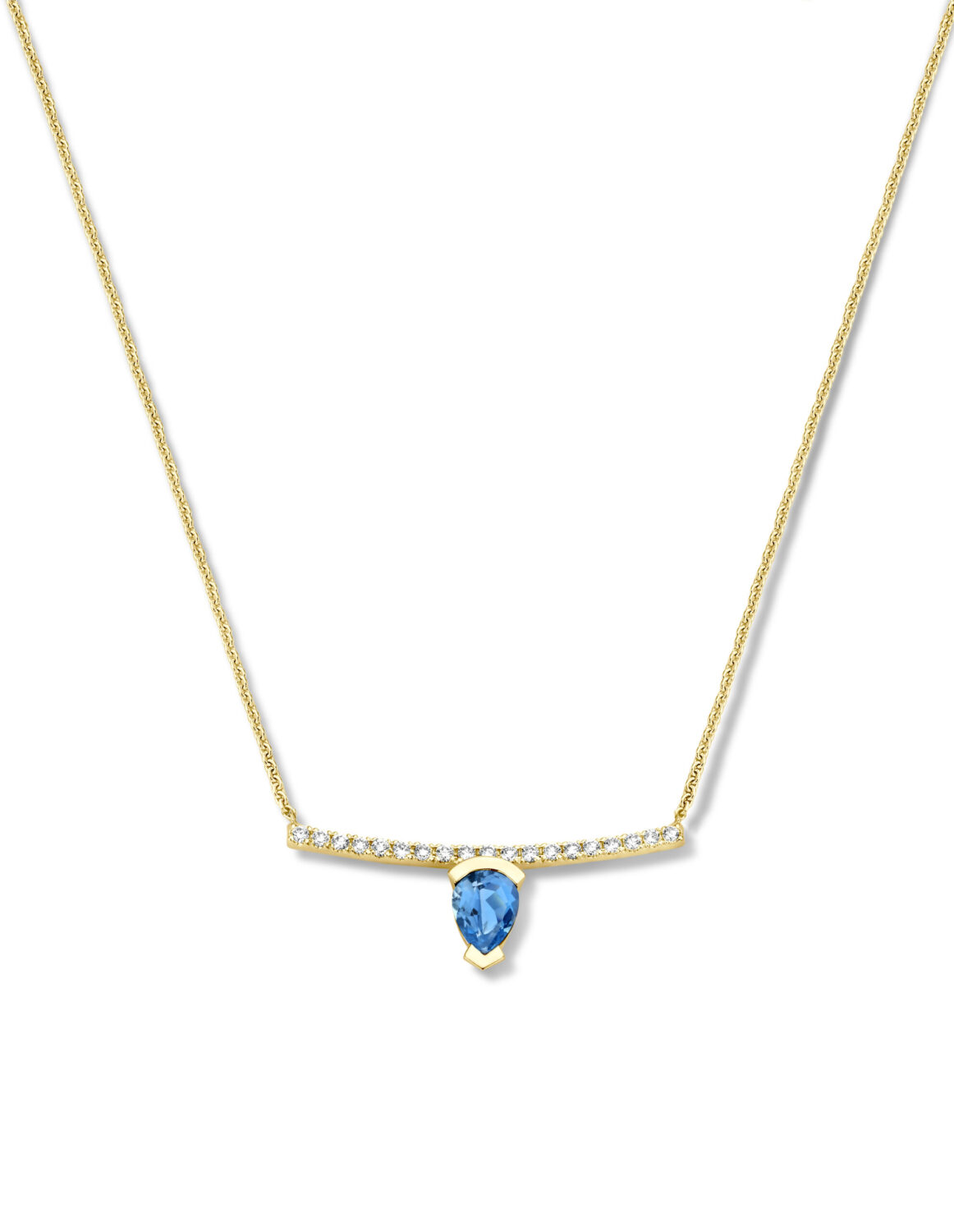 Adeline Straight Pear Necklace