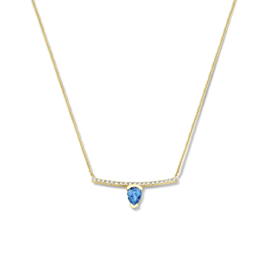 Adeline Straight Pear Necklace