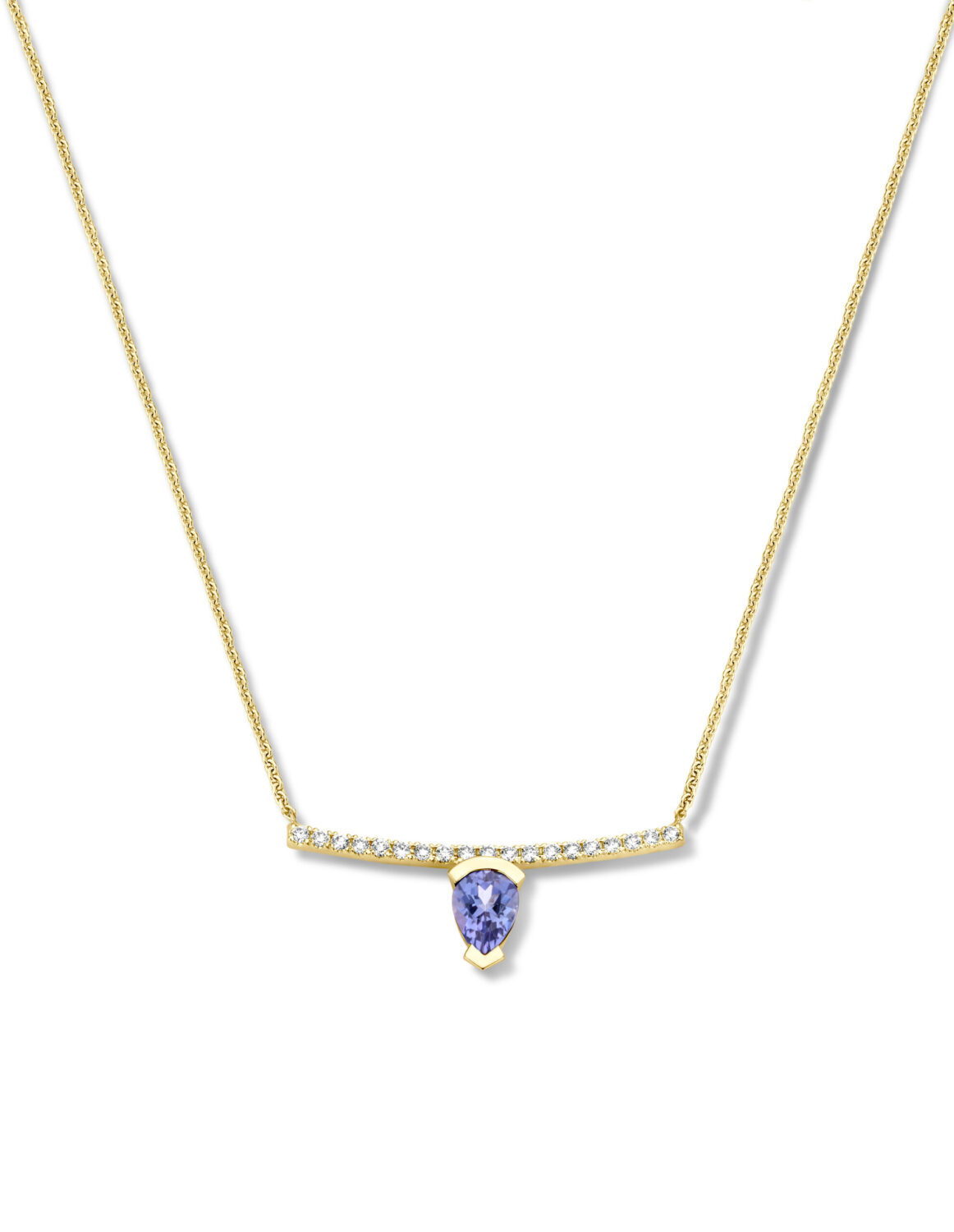 Adeline Straight Pear Necklace