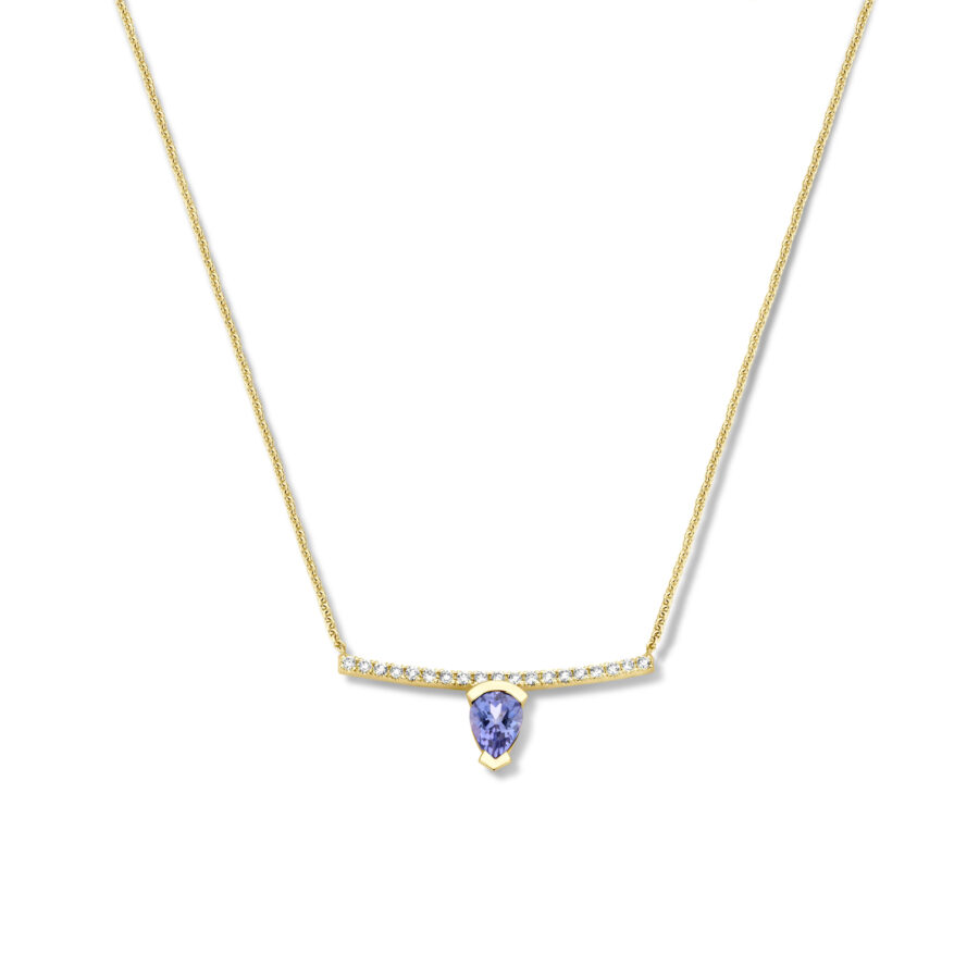 Adeline Straight Pear Necklace