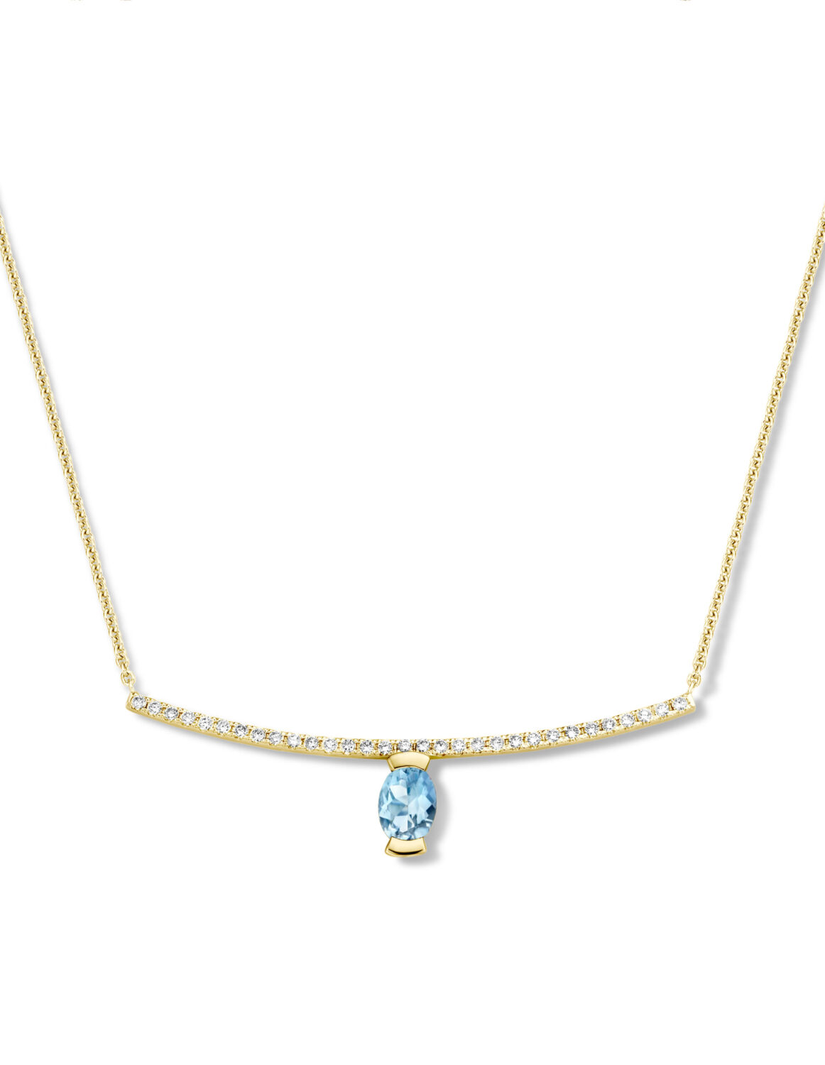 Adeline Straight Oval Necklace