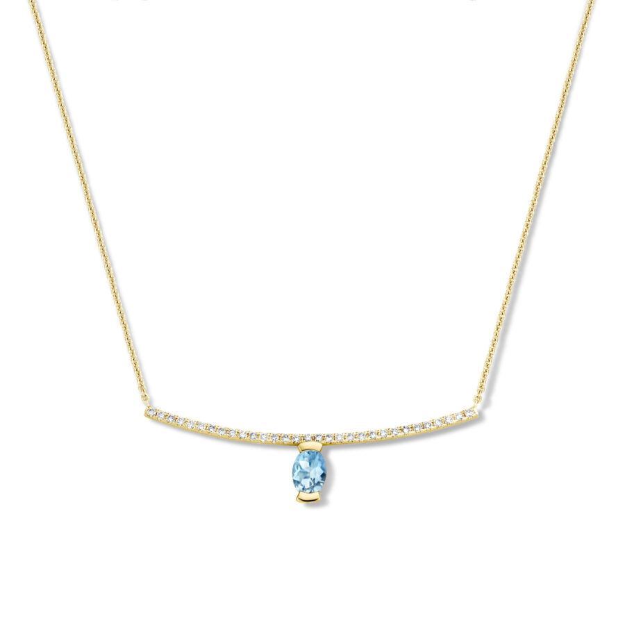 Adeline Straight Oval Necklace