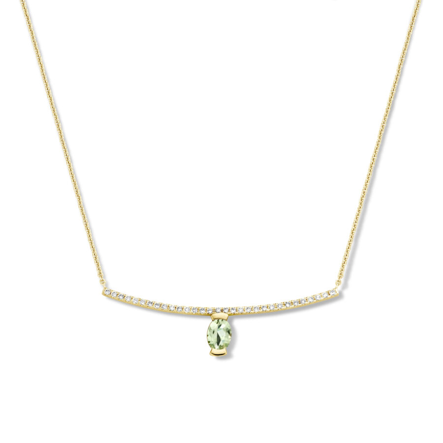 Adeline Straight Oval Necklace