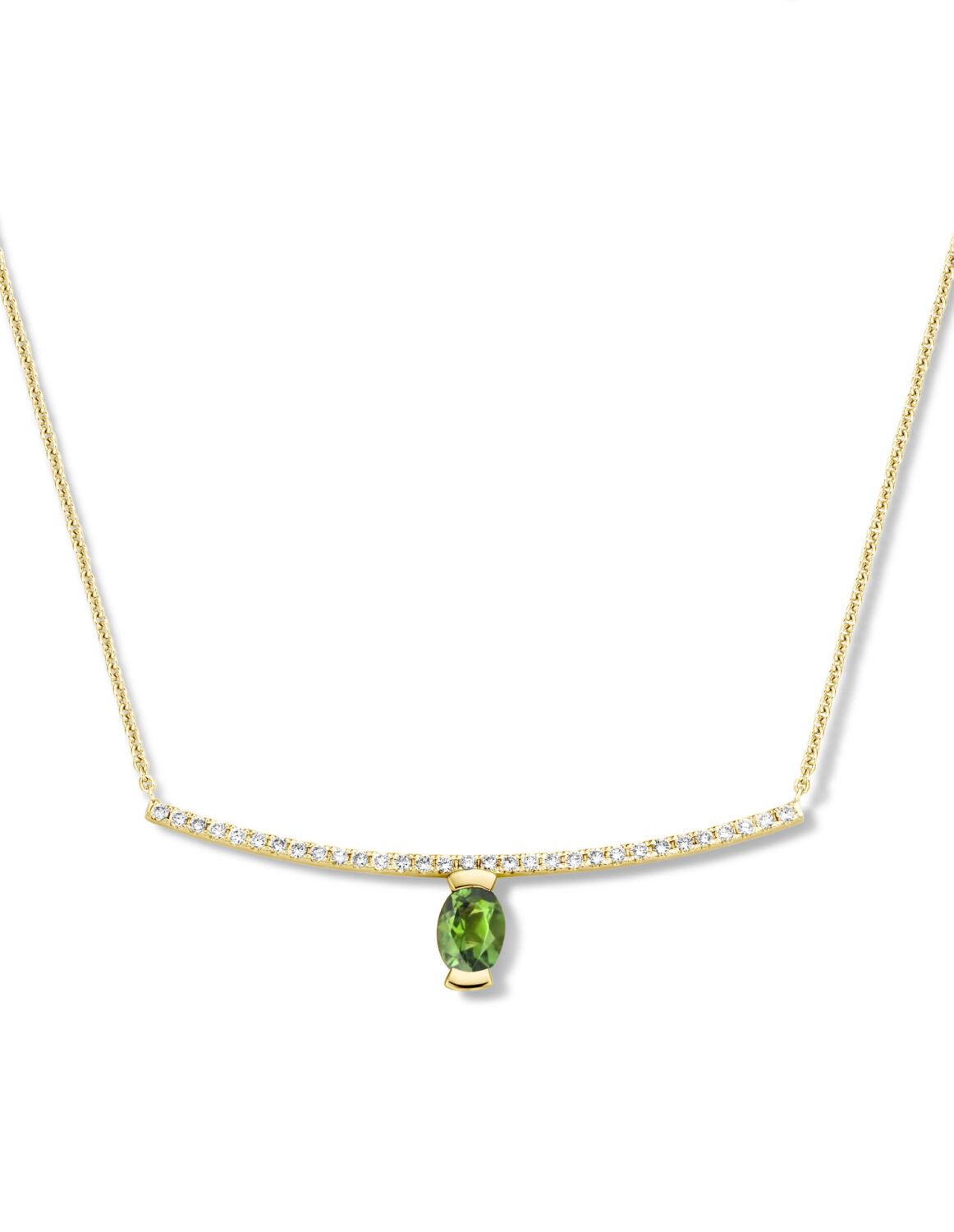Adeline Straight Oval Necklace
