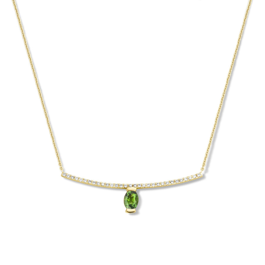 Adeline Straight Oval Necklace