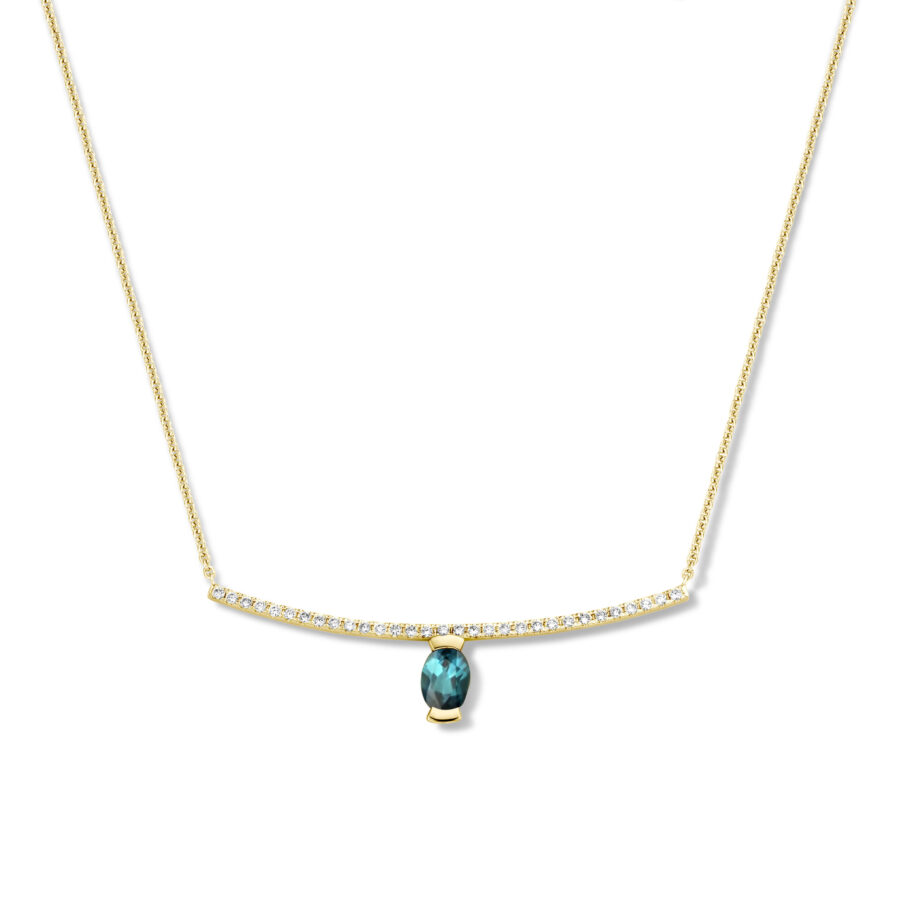 Adeline Straight Oval Necklace