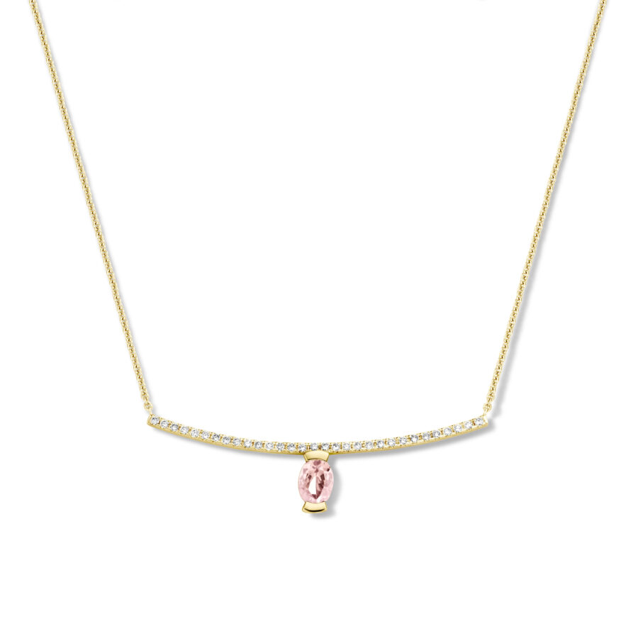 Adeline Straight Oval Necklace