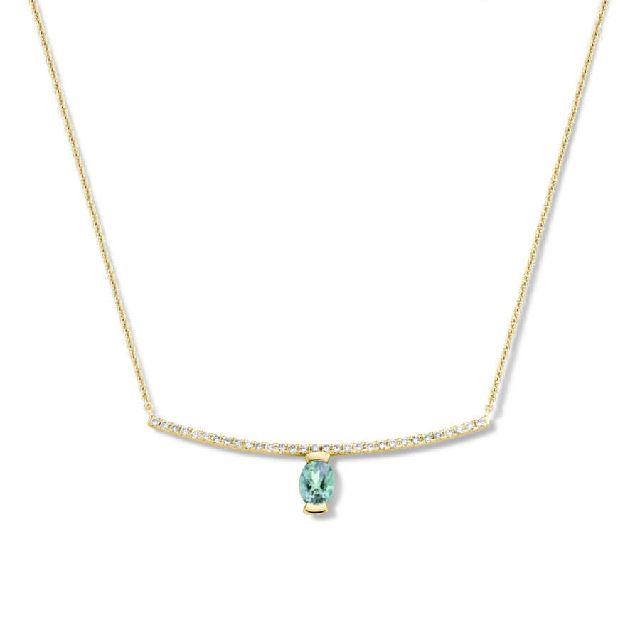 Adeline Straight Oval Necklace