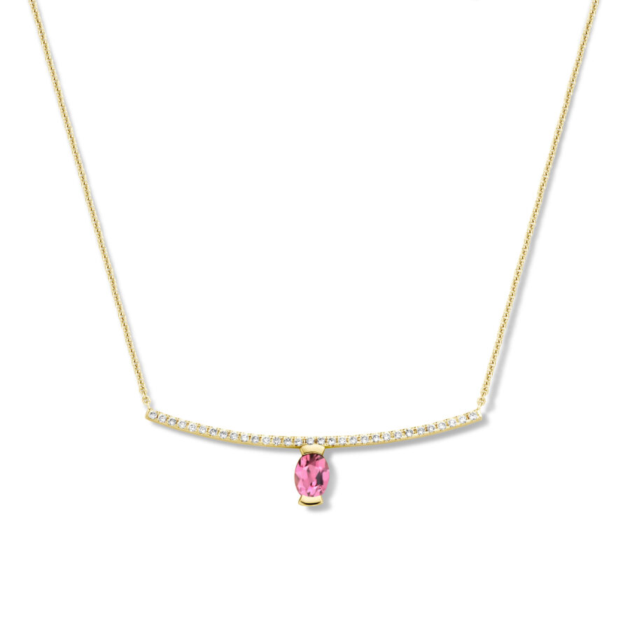 Adeline Straight Oval Necklace